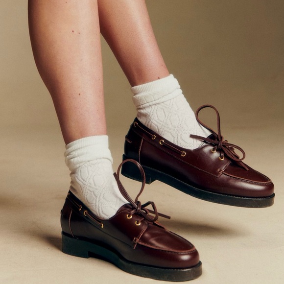 Sezane Caroline Loafers Glossy Chocolate - Size 8 - Picture 2 of 2